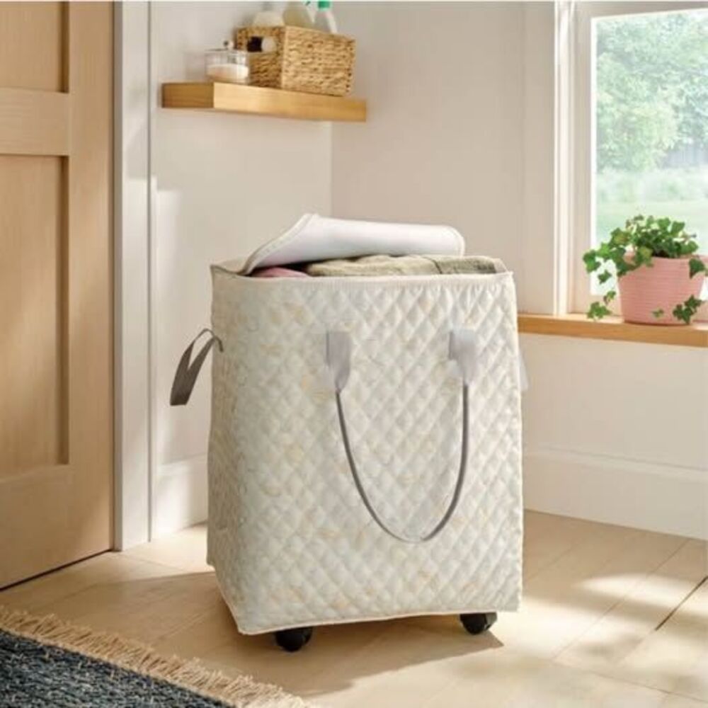 Rolling Storage Bag Quilted Floral Brightroom